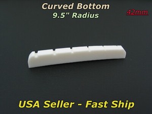Curved 9.5"R 42mm Bone Nut For USA Fender Stratocaster Telecaster MIM Strat Tele