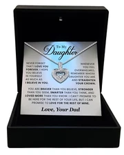 TRYNDI Daughter Necklace from Dad - Daughter Christmas Gift, Birthday Gift Ideas