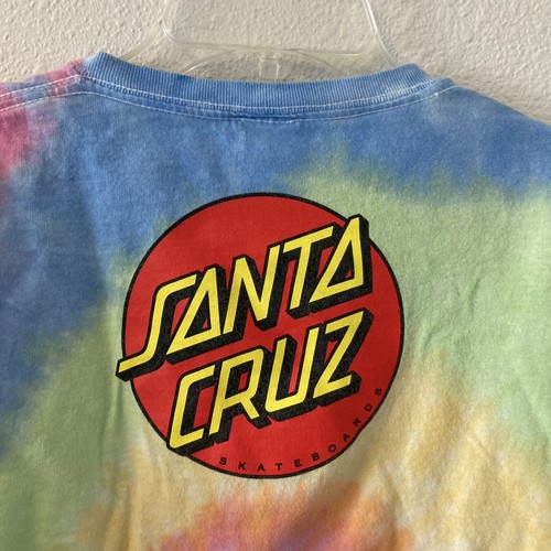 Santa Cruz Skateboards T-Shirt Youth Medium Tie Dye Crew Neck Graphic Logo - Picture 12 of 15
