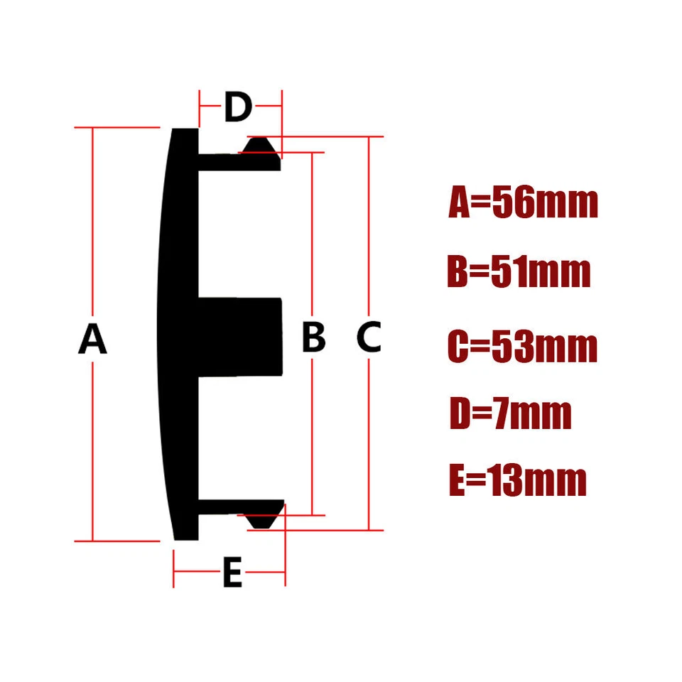 4x 56mm Car Wheel Center Caps Tyre Rim Hub ABS Chrome Cap Cover Car Accessories - Image 2 of 4