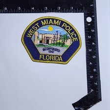 West Miami, Florida Police Patch. 5x4 Inches, Great Condition!