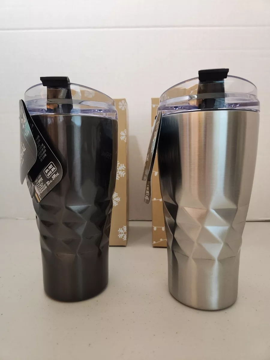 Primula 20 oz Insulated Hot/Cold Thermal Tumbler Gunmetal + Silver Lot of 2  New
