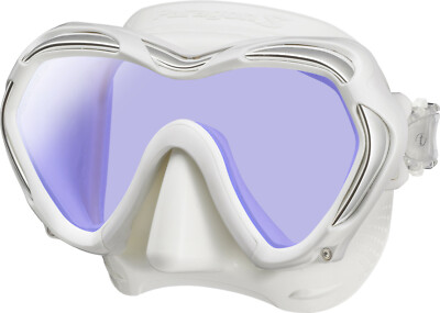Tusa Paragon S Mask Scuba Diving, FreeDiving, Snorkeling White Skirt/White Frame