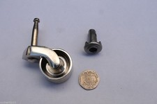 CHROME Castors peg type fitting 30mm diameter Victorian style NOW CHEAPER