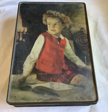 Edward Sharp & Sons Tin Box - Little Child - c. 1930s or 40s (~10” x 7”)