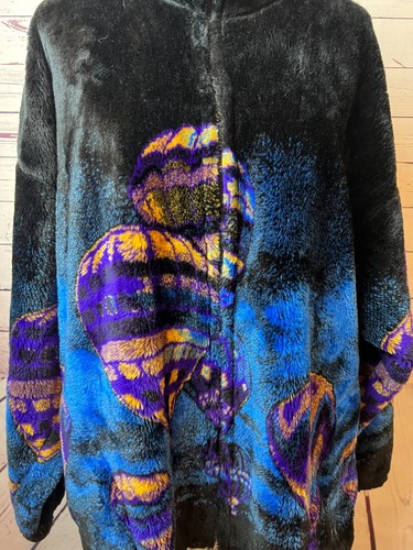 MAZMANIA Full Zip Fleece Jacket Plus 2X Hot Air Balloon Made in USA Vintage XXL - Picture 10 of 11