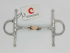 Full Cheek 14MM Stainless S Curved Snaffle Bit Copper Lozenge*SAME DAY DISPATCH*