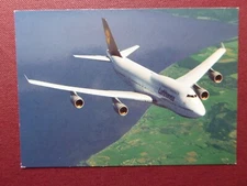 POSTCARD AVIATION POST CARD LUFTHANSA GERMAN AIRLINES BOEING 747-400