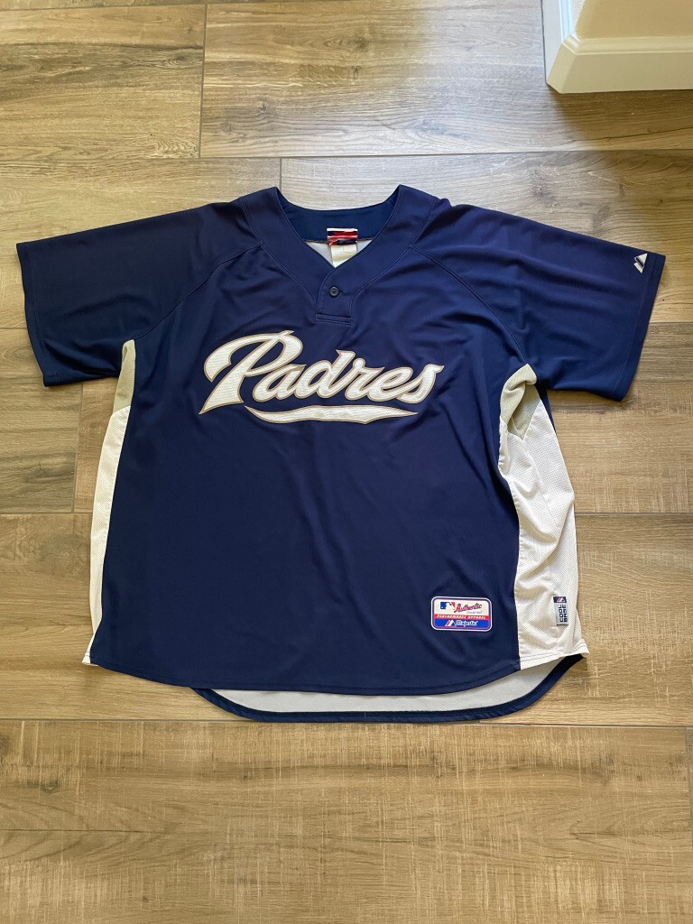 Padres Majestic Men’s XXXL Blue Vintage Cool Base Baseball Performance Jersey