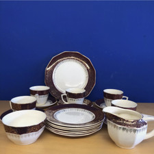 Sylvan England 19 PIECE PART SET ~ PLATES SAUCERS JUG BOWL & CUP