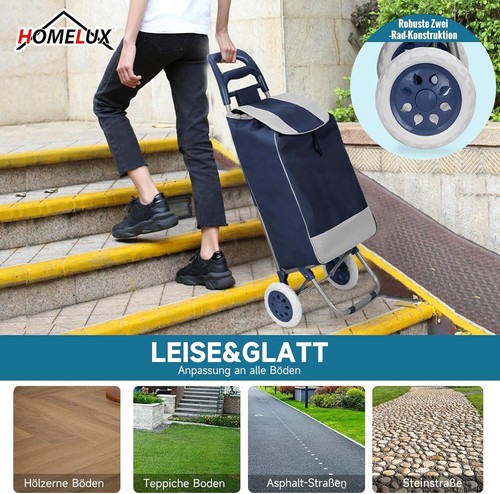 Carrello della Spesa Carrello della Spesa Pieghevole Borsa da Trasporto Max.30KG 30L - Foto 12 di 14