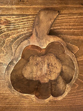Bowl hand carved wooden dough bowl wood pumpkin bowl unique holiday home decor