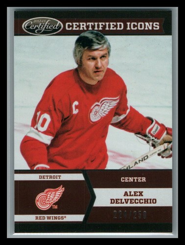 2012 Panini Certified Icons #I-3 Alex Delvecchio 224/250 Detroit Red Wings