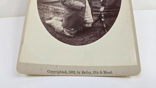 Antigua foto de gabinete Bailey, Dix & Mead de 1882 - Nez Pearce indio "pasos" - Imagen 2 de 3