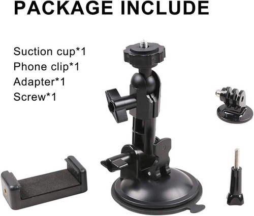 Powerful Suction Cup Camera Car Mount with Tripod Adapter and Phone Holder - Picture 7 of 7