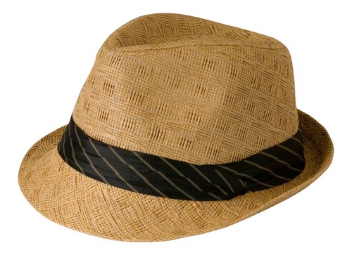 Finitura nastro di seta Gamble & Gunn paglia naturale Fedora stile vintage britannico - Foto 2 di 3