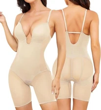NWT $60 SIZE XXL Slimers Body Shaper for Women Tummy Control U Plunge Backless