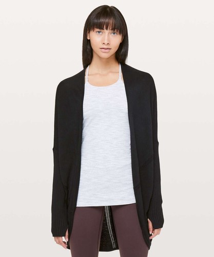 Acogedor abrigo Lululemon Call In para mujer talla 12 negro nuevo con etiquetas - Imagen 7 de 8