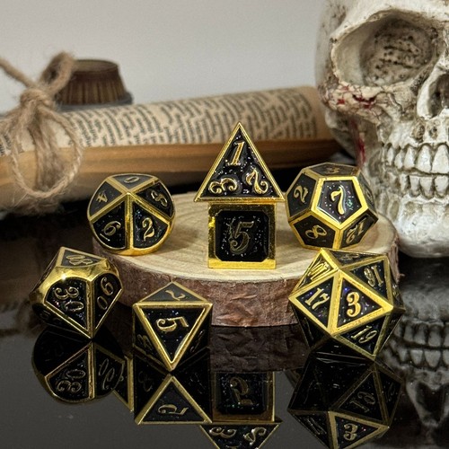 Metal dice set, board game multi-sided dice dnd Dungeons and Dragons, solid dice - Picture 28 of 72