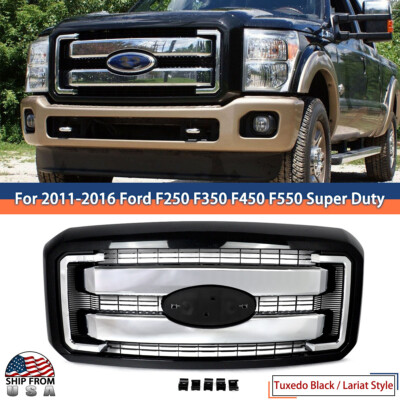 Grill Assembly For 2011-2016 F250/F350/F450/F550 Super Duty Tuxedo Black Frame