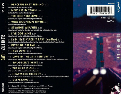 Glenn Frey - Live (CD, Album) (Near Mint (NM or M-)) | eBay