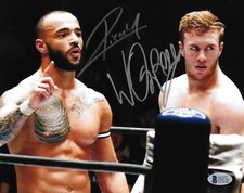 Ricochet & Will Ospreay Signed 8x10 Photo BAS COA New Japan Pro Wrestling WWE 6