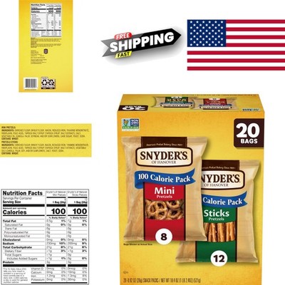 Flavorful Pretzel Variety Pack 20 Count 0.92 Ounce Convenient Snack Option