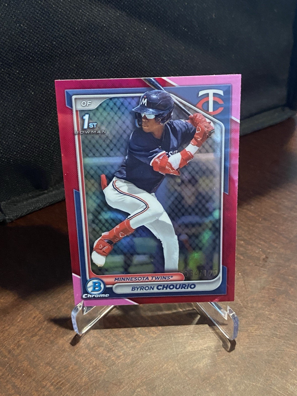 2024 Bowman Chrome Prospects Byron Chourio #BCP-129 Fuchsia Refractor /199