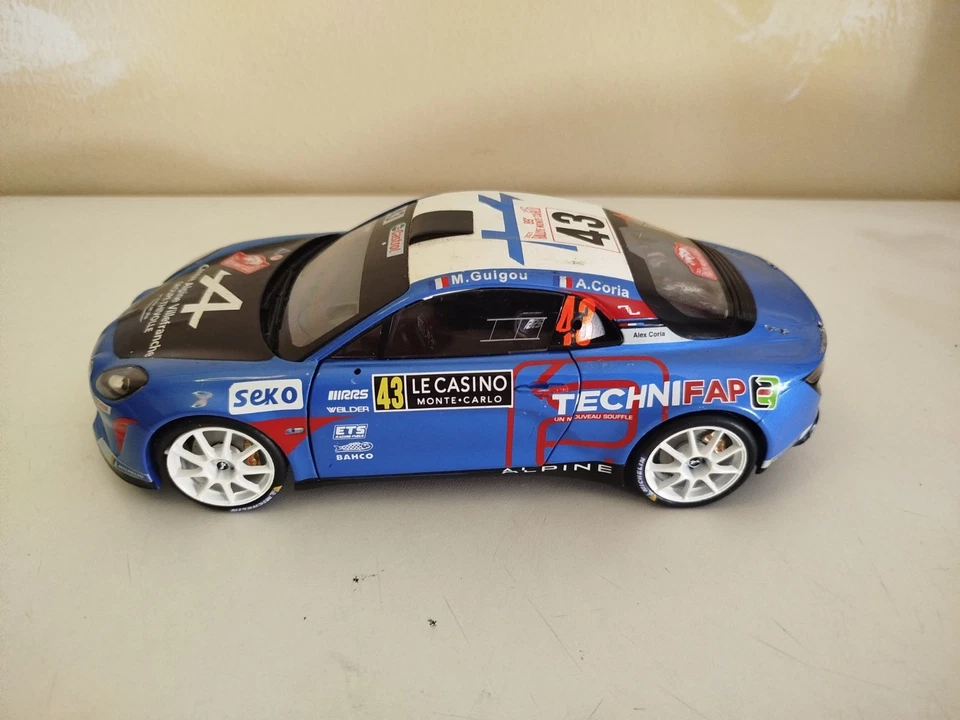 maqueta a escala 1/18 de un Alpine A110 Rally Montecarlo 2021, Marca Solido - Imagen 2 de 4