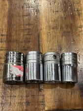 Snap-On Tools 1/2” Drive 4pc Shallow Socket Set 7/16 — 5/8” 8 Point USA SAE