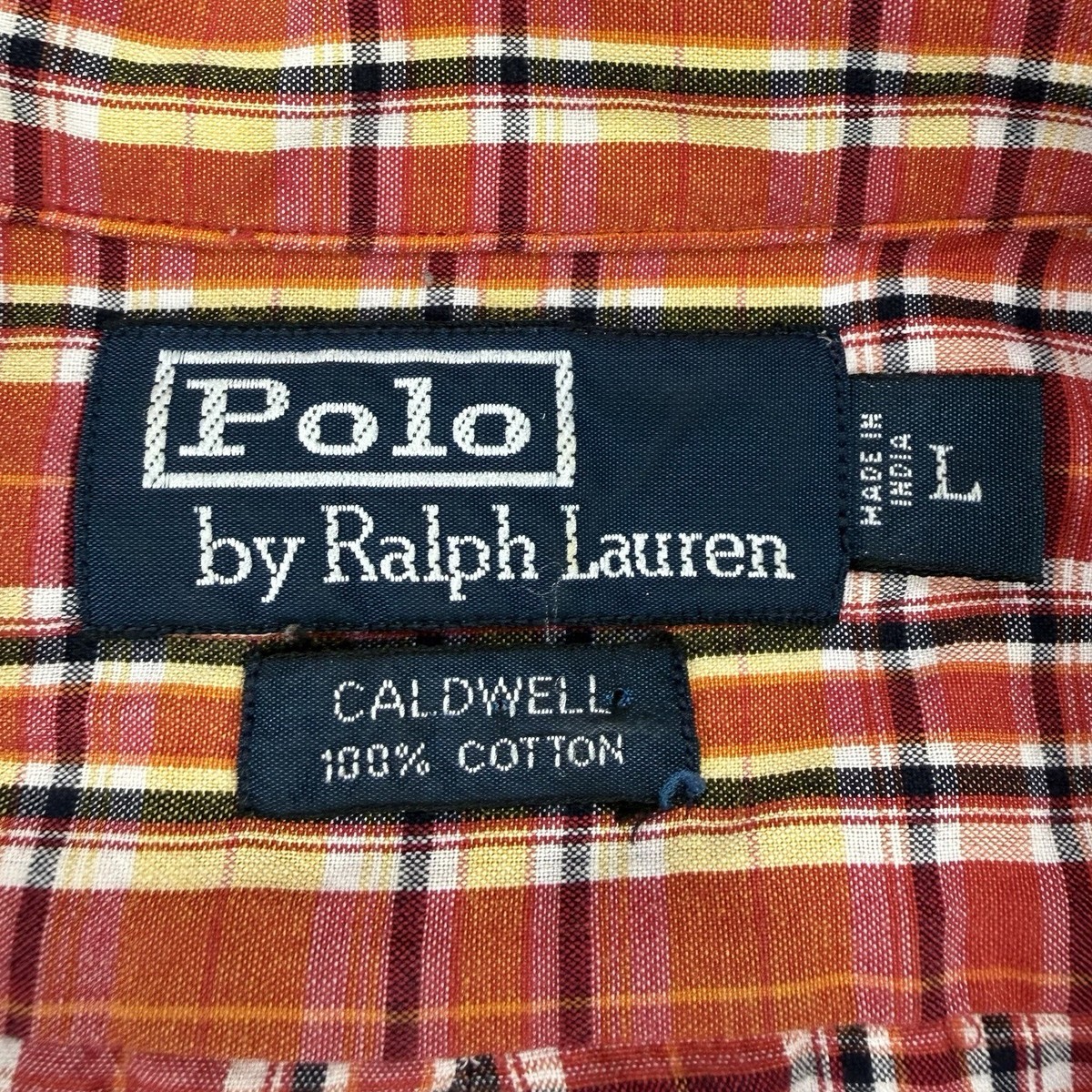 トップス Polo by Ralph Lauren Caldwell L Polo Ralph Lauren Caldwell Shirt Men's L Plaid VTG Camp Loop