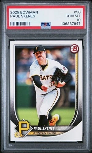 2025 Bowman #30 PAUL SKENES - Pittsburgh Pirates - PSA 10 Gem Mint