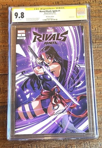 MARVEL RIVALS IGNITE #1 CGC SS 9.8 GODTAIL SIGNED PSYLOCKE VARIANT SPIDER-MAN