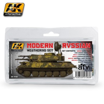 Modern Russian Weathering Farben Set Ak-4160 Ak Interactive