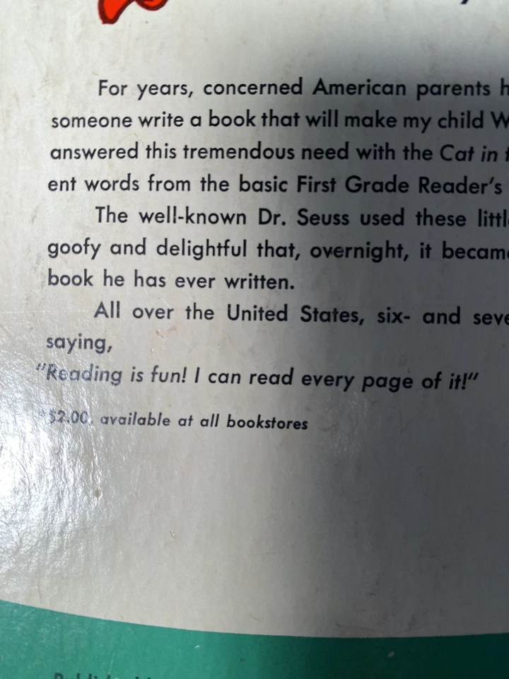 First Edition HOW THE GRINCH STOLE CHRISTMAS by DR. SEUSS 1957 Look N SEE Points Foto 3 de 4