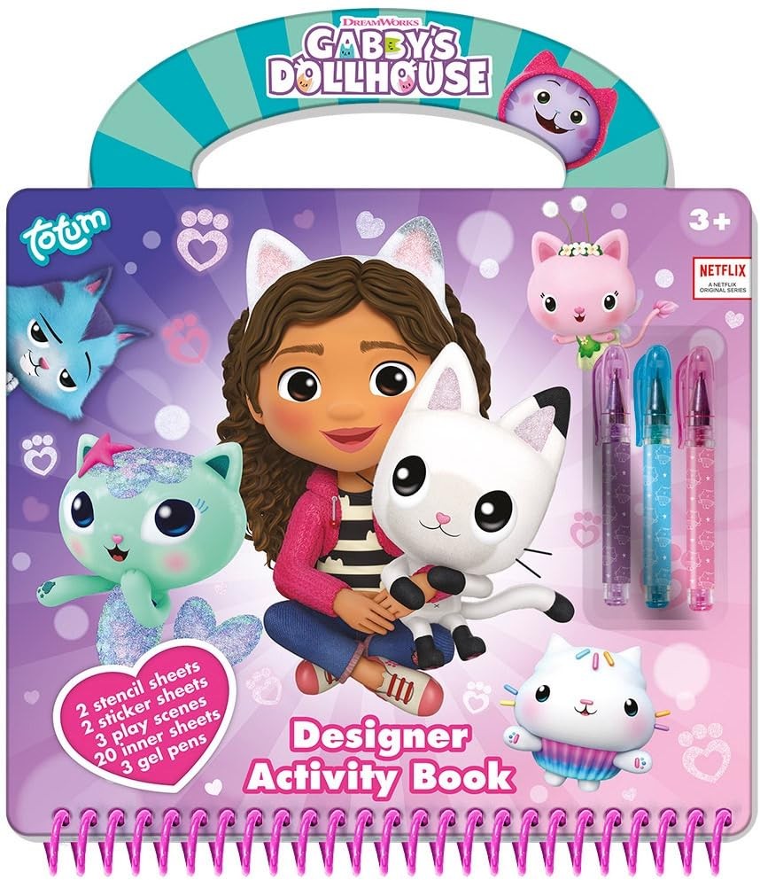 TM ESSENTIALS Gabby's Designer Book – Set da pittura per bambini con libro da di