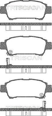 TRISCAN Bremsbelagsatz Scheibenbremse 8110 13027 für TOYOTA PREVIA 2 AVENSIS VVT