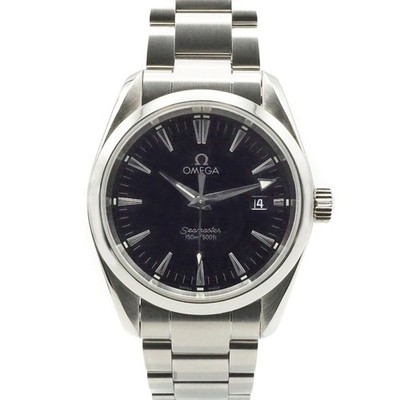 Omega Seamaster Aqua Terra 150M 36.2mm SS Black Dial Quartz Watch #KN484