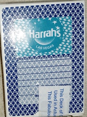 USED 4 POKER & BLACKJACK PLAYING, HARRAHS HOTEL & CASINO LAS VEGAS PLAYING CARDS
