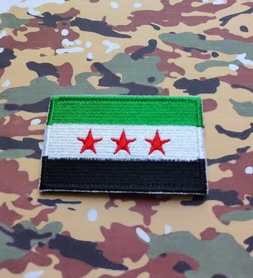 Patch Syrien Neue Nationalflagge Grüne Revolution 2025 Hook and Loop Scratch
