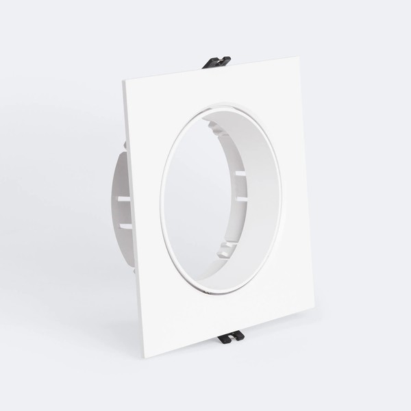 Aro Downlight Empotrable Cuadrado Direccionable para Bombilla LED GU10 AR111