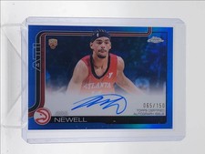 ASA NEWELL 2025-26 TOPPS CHROME ROOKIE BLUE REFRACTOR RC AUTO 065/150