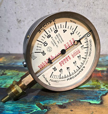 Vintage Hoffman Specialty Co. Pressure Gauge Waterbury Conn. Clean Antique