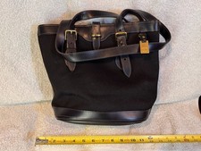 Dooney Bourke Vintage Cabriolet Bucket Bag Black Canvas Leather