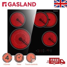 60cm Electric Ceramic Hob 4 Zone Built-in Touch Control, Timer, Child Lock 6600W