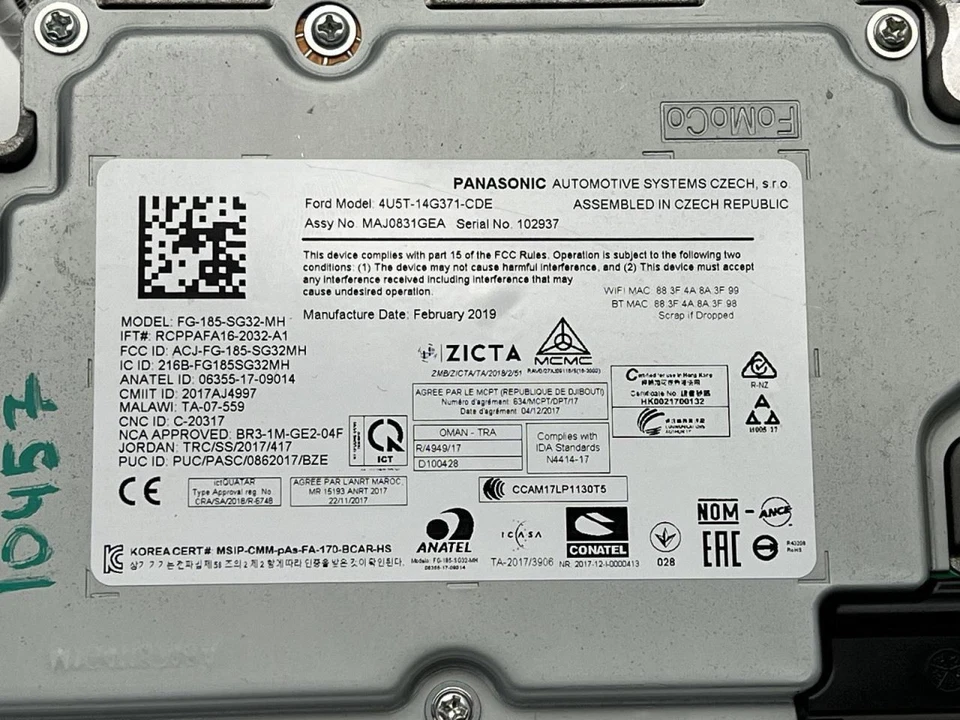 Ford Transit Connect 2019 módulo de sincronización de comunicación 60854 Foto 2 de 4