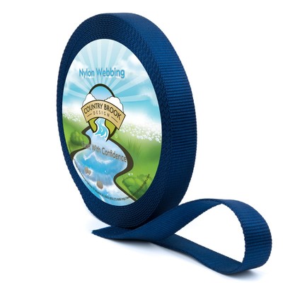 Country Brook Design  1 Inch Navy Blue Heavy Duty Nylon Webbing, 20 Yards