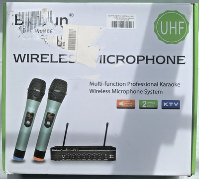 Bietrun WXM06 Blk UHF Dual Channel Wireless Bluetooth Dynamic Microphone System