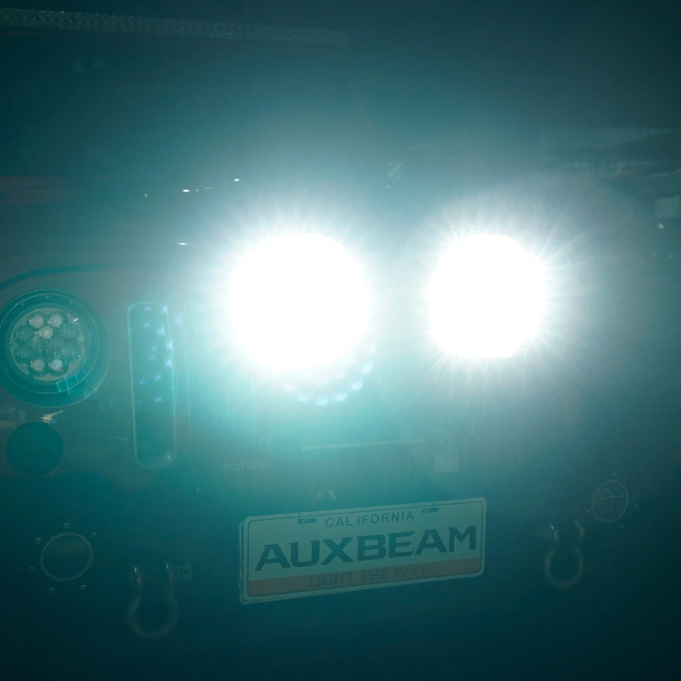 AUXBEAM Pair 9" 360-PRO LED Lights Bar Driving Pods for Dodge Ram Pickup Truck - Image 2 of 4