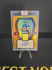 2023 Panini Prizm, Stetson Bennett Card # RPA-SB Rookie . Gold Prizm RPA